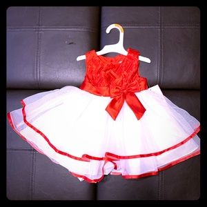 Rare Editions Red/Ivory Dress